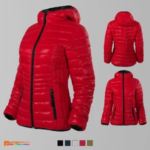 jachete de dama rosii cu gluga poza 6